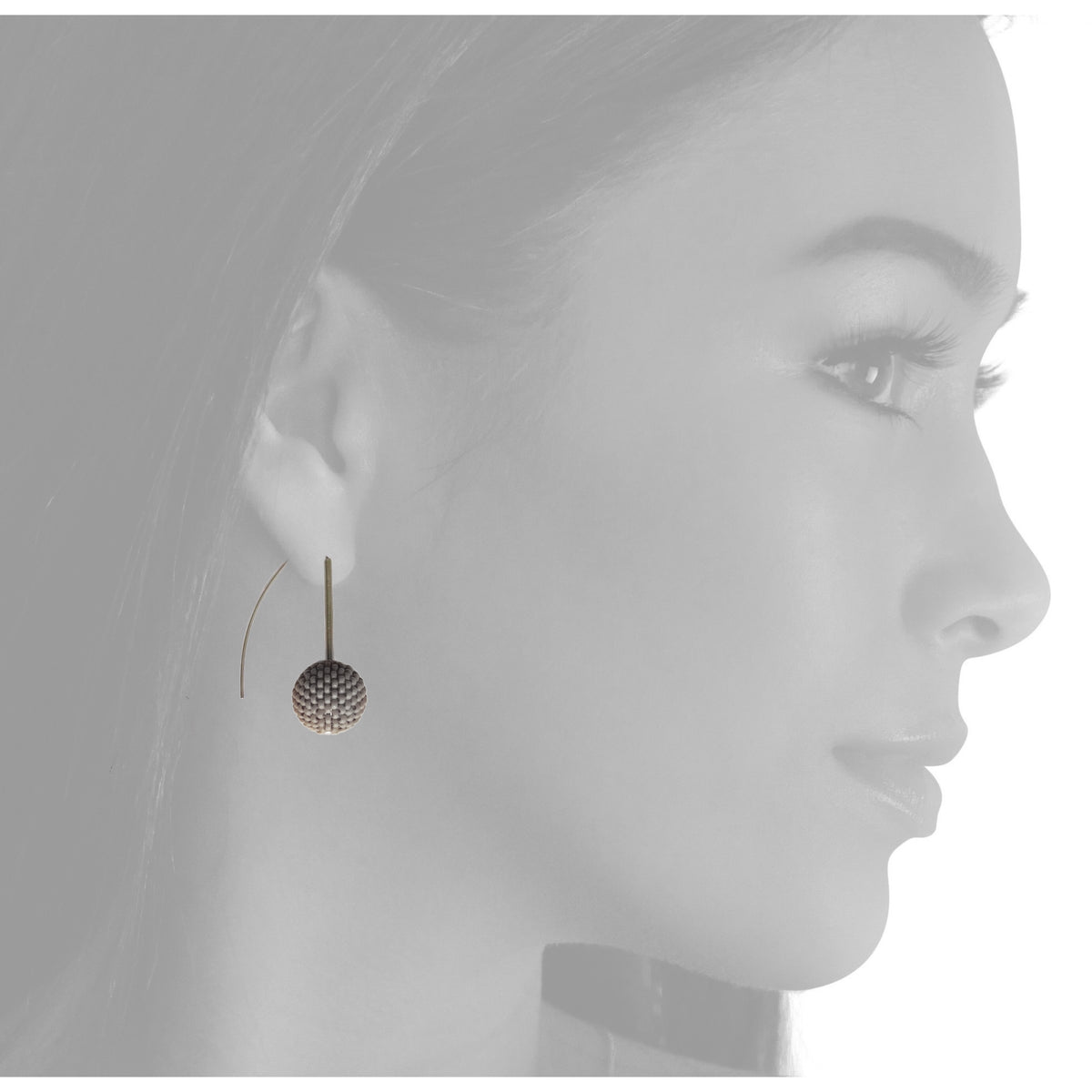 Shorties: Contemporary Sterling Silver & Glass Earrings | Turquoise