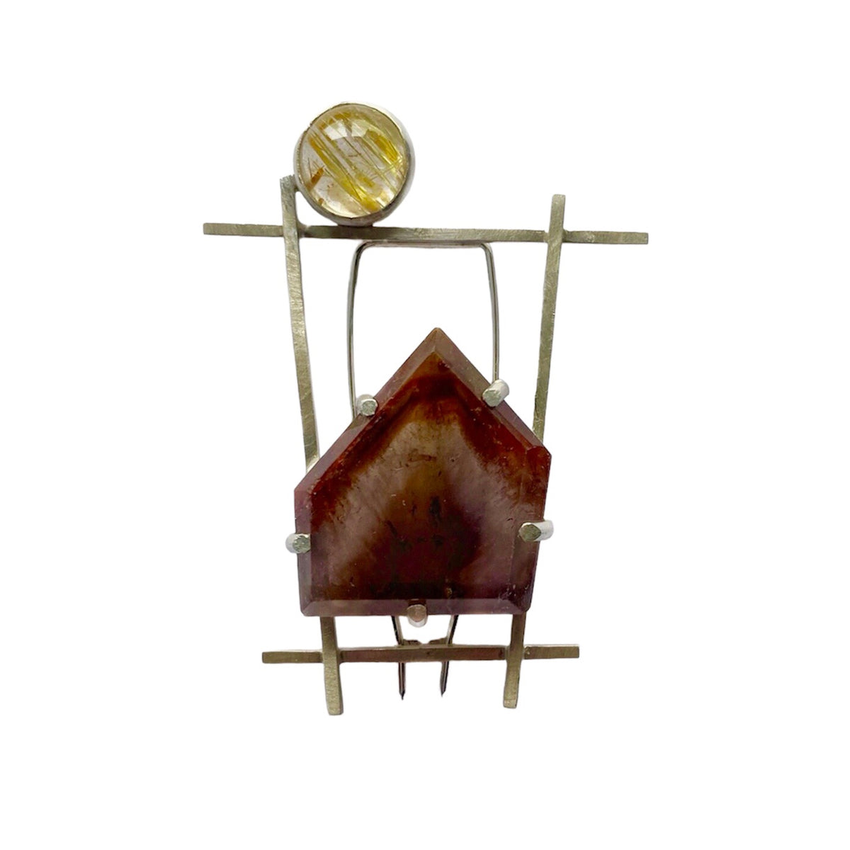 Little House Under a Full Moon Brooch
